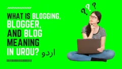 Blogging, Blogger, and Blog Meaning in Urdu